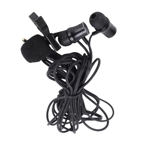 Gugxiom Auricolari Cablati con Microfono, Tecnologia di Riduzione Dinamica del Rumore Stereo con Microfono da Bavero, con Suono Chiaro per Streaming Live, Canto, Registrazione Video