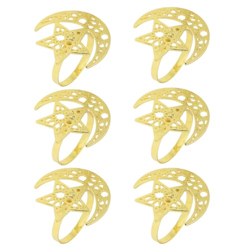 Anneaux de serviette lune et étoiles bijoux de table pour fête fille