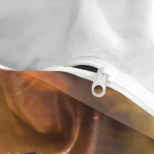 Housse de couette 3D loup parure de lit zippée anti-glisse - 8