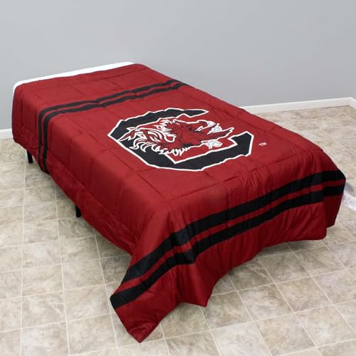 Image of College Covers Everything Comfy South Carolina Gamecocks Reversible Big Logo Soft and Colorful Comforter, Twin
