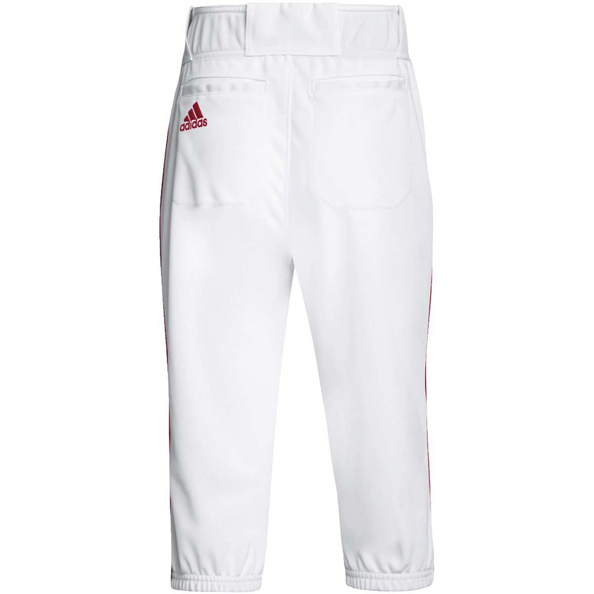adidas Youth Icon Pro Piped Knicker Baseball Pants White | Scarlet SM