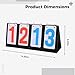 Vestamore Tabletop Scoreboard with 4-Digit Display, Red & Blue Numbers, 16 X 38 Cm, Portable, Flip Scoreboards for Tennis, Basketball & All Sports