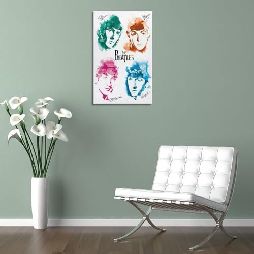 SHUPSY Poster décoratif sur toile The Beatles – Impression d’art moderne pour chambre à coucher – 50 x 75 cm - Les Beatles, Paul McCartney, John Lennon, RIngo Starr, George Harrison SHUPSY Poster décoratif sur toile The Beatles - Impression d'art moderne pour chambre à coucher - 50 x 75 cm – Image 6