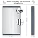 Aquach Rolling Dish Rack Over Sink Large Metal Steel Square Rods Heavy Duty Silicone Wrapped, Multipurpose Roll Up Dish Drying Rack Kitchen 20.5