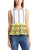 Sehr aufwändig bestickt Marc Cain Collections Damen Tops Top, Gelb (Lemon 420), 34 (Herstellergröße: 1)