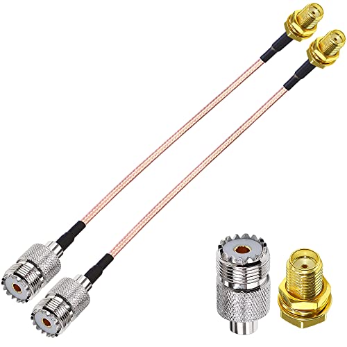 SMA Mメス型ケーブル TUOLNK 6インチ SMA メス から M メスRF 同軸ジャンパー低損失 CB 無線 から UHFケーブル RG316 2本 CBラジオ 無線LAN機器用