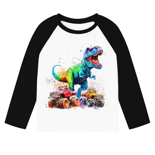 Image of Boys Construction Long Sleeve Raglan T-Shirt for 2-6 Years