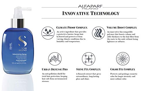 Alfaparf Milano Semi Di Lino Volume Leave-In Spray For Fine Hair - Volumizing Spray That Adds Long-Lasting Body And Thickness - Anti-Frizz - Professional Salon Quality - 4.23 Fl. Oz. #TOP5