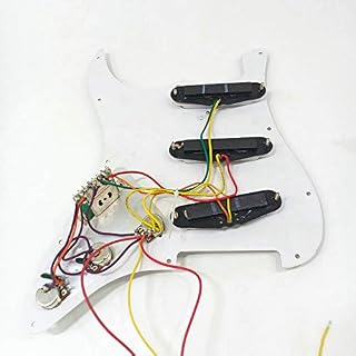 GANMEI Simple Bobine de Ramassage SSS Guitare éLectrique Loaded PréCâbléS Pickguard Plate Scratch Strat 11 Trous 3PLI… - Les Beatles, Paul McCartney, John Lennon, RIngo Starr, George Harrison GANMEI Simple Bobine de Ramassage SSS Guitare éLectrique Loaded PréCâbléS Pickguard Plate Scratch Strat 11 Trous 3PLI… – Image 3