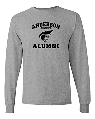 CreateMyTee | Anderson University Alumni Long Sleeve T-Shirt (Sport Grey, Large)