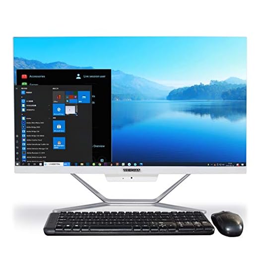 Ordenador All In One WEIDIAN PC All in One, Win10,Intel Core i7-6500U,23.8 Pulgadas,DDR4 32GB RAM,256GB SSD, Todo en uno Computadoras,HDMI,VGA,WiFi,Bluetooth Teclado Mouse & inalámbricos