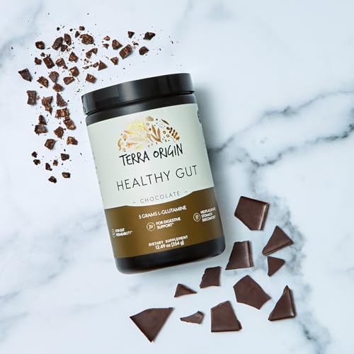Terra Origin TEO00766 Healthy Gut Chocolate | 30-Servings With L-Glutamine, Zinc, Glucosamine, Slippery Elm Bark, Marshmallow Root And More! thumb #5