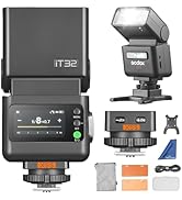 Godox IT32 TTL Camera Flash with X5S Wireless Flash Trigger for Sony Cameras,Magnetic Hotshoe &amp; T...