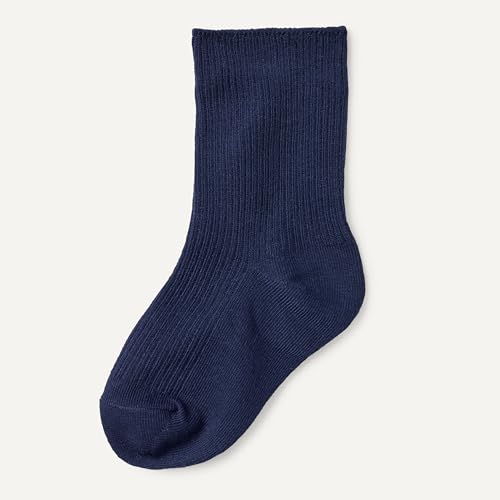 Image of Amazon Essentials Boys' Ribbed Crew Socks, 3 Pairs, Everyday Casual, School Uniform