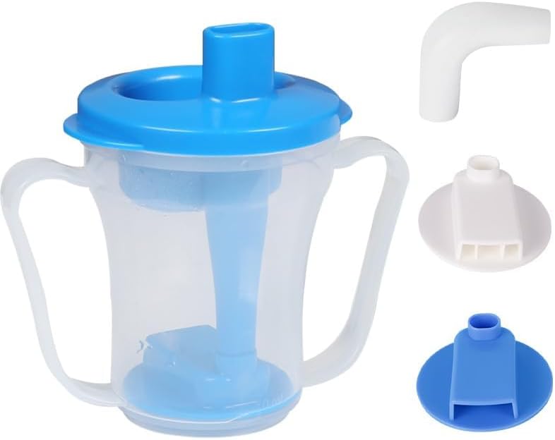 Miniatura 2 de Taza reguladora de disfagia para ancianos con dificultad para tragar, con vaso de sorbo de 5 cc y 10 cc, dispositivos de asistencia solo líquidos,