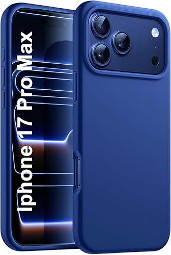 Image of Silicone Case for iPhone 17 Pro Max 6.9-Inch, Silky-Soft Touch Full-Body Protective Phone Case, Shockproof Back Cover for iPhone 17 Pro Max (Lite Blue)