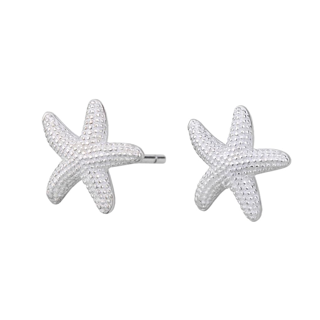 Nilioyul Pendientes de plata de estrella de mar de moda, pendientes de aleación versátiles e hipoalergénicos, elegantes pendientes de plata ligeros