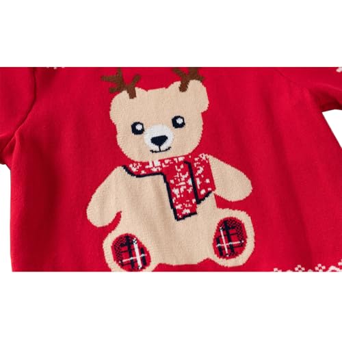Image of Ugly Christmas Sweater for Girls Funny Xmas Knit Pullover Shirts Kids Child Holiday Jumper Tops Outfit 2-14 Years