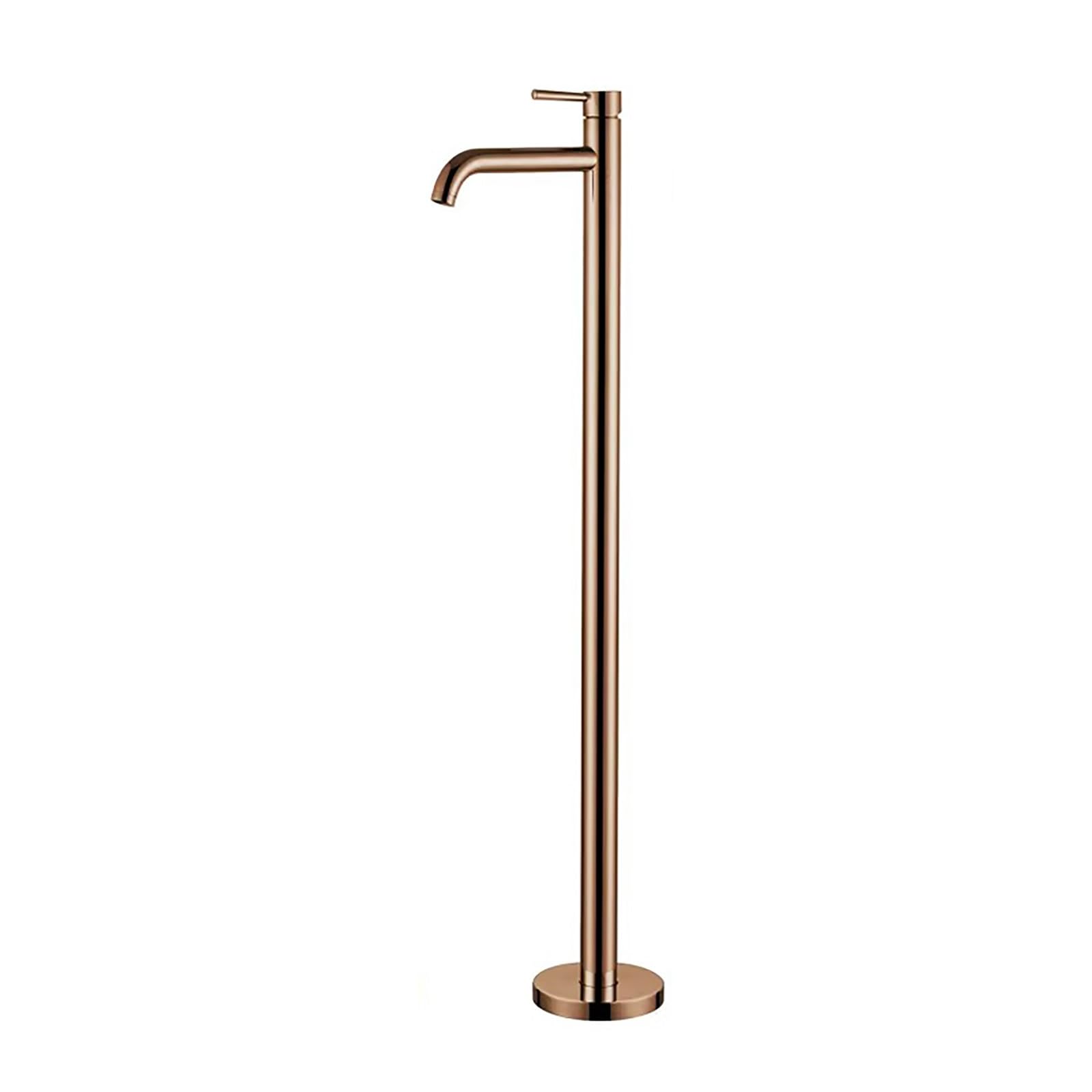 Grifo de bañera independiente, grifo de bañera montado en el suelo con 2 modos de salida de agua, hidrante de agua para riego, lavado, caudal máximo de 6.4 GPM (dorado)