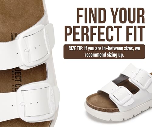 Image of Project Cloud 100% Genuine Leather Platform Sandals Women Footwear - Wedge Chunky Slides for Women 2026 with Memory Foam Insole & Cork Footbed Womens Sandals (GreeceChunky)