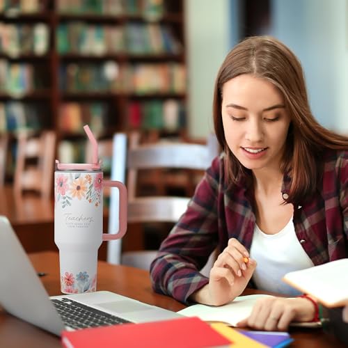 Image of WITH LOVE 40 oz Tumbler: Teachers Plant Seeds That Grow Forever