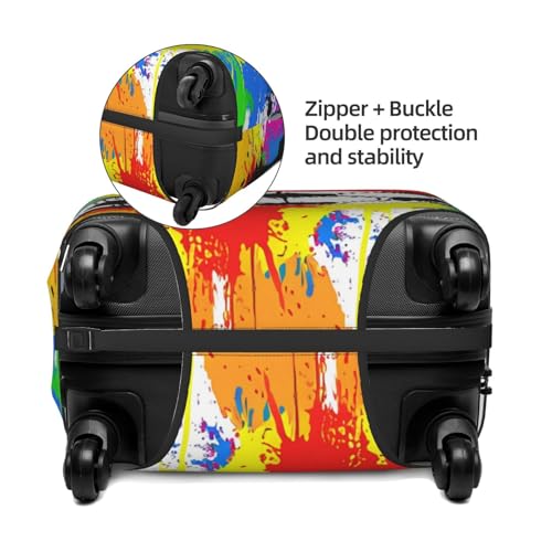 Watercolor Sport Soccer Luggage Cover for Suitcase Ball Elastic Suitcase Cover Protector Luggage Sleeve Anti Scratch Dust Fits 18-21 Inch4