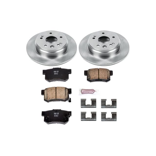 Image of PowerStop Rear Brake Kit for Acura TL 1999-03 - Z17 Ceramic Brake Pads & Disc Rotors Replacement, KOE2308