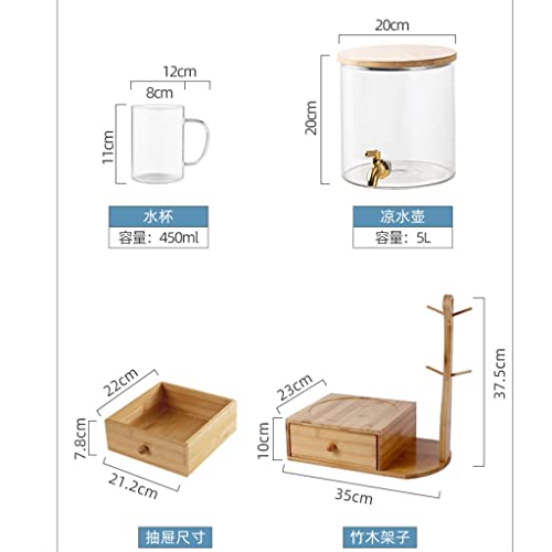 Cold kettle en verre avec robinet la fraîcheur partagée pour vos proches
