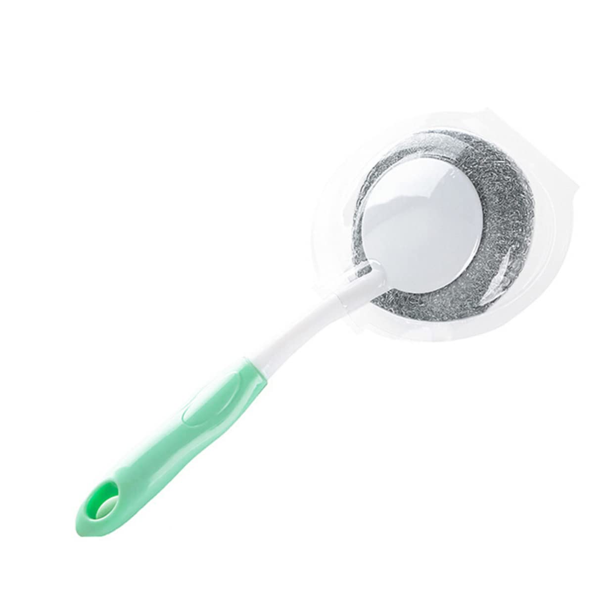 WOFASHPURET Ball Brush for Dishwashing Kitchen Cleaning Ergonomic Non Slip Handle Effortless Scrubbing for Pans Pots Dishes and Glasses Green Scourer