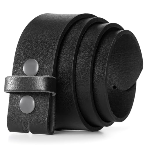 Leather Belt for men, Genuine Leather Belt without buckle, Men Belts Replacement belt Snap on Strap-1.5 inch Wide