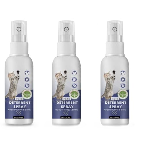 Spray repellente per gatti da 50 ml, spray deterrente per interni ed esterni, spray antigraffio naturale per gatti, aiuto per l'addestramento dei gatti per proteggere mobili, divani, porte e giardino