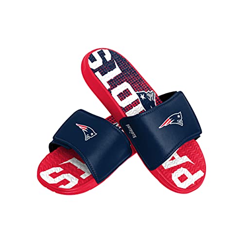 FOCO New England Patriots NFL Mens Gradient Wordmark Gel Slide - S
