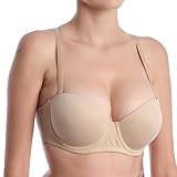 LORMAR 1 Pezzo Reggiseno Donna Fascia-Balconcino Pura con Ferretto - Coppa B - C, Nudo 3B