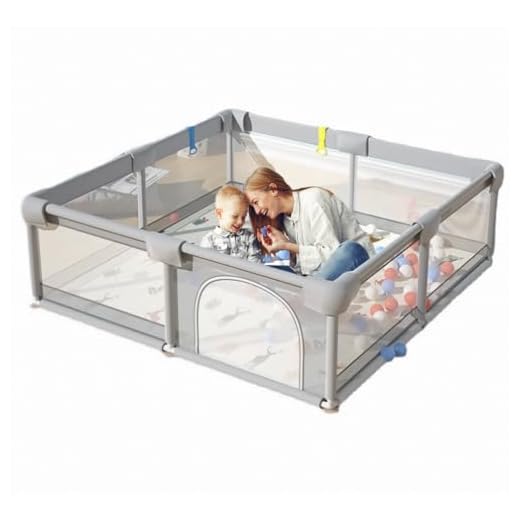 150×180×68cm Cercadinho para Bebe Para Bebês e Crianças Pequenas Chiqueirinho Bebe Para Internos & Externos Cercadinho de Segurança Resistente Para Bebês com Malha Macia e Respirável