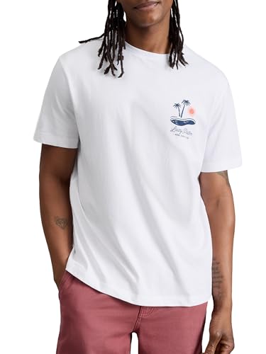 Image of White Stuff Men's Horsham Graphic Print T-Shirt - Casual Everyday T-Shirt - White PR - XL REG