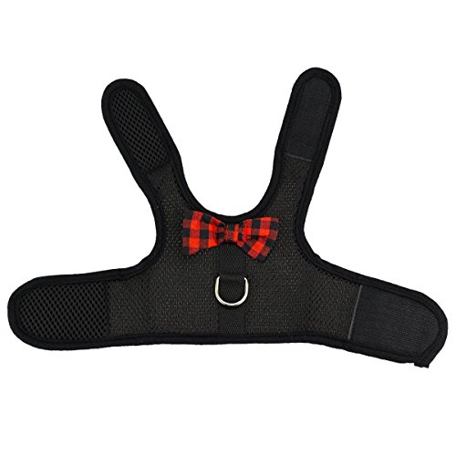 Bunny Kitten Harness No Pull Cat Leash Stylish Vest Harness For Small Animal Adjustable Soft Breathable Walking Harness Set (Black, L) #TOP1