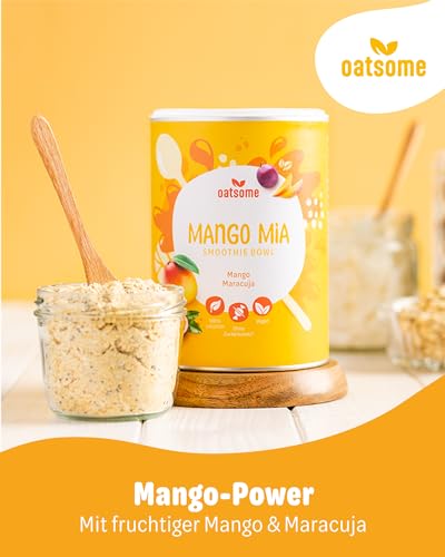 OATSOME® Mango Mia | Smoothie Bowl Mit Mango & Maracuja | 100% Natürlich, Vegan & Ohne Zuckerzusatz + Zusatzstoffe | Einfache Zubereitung | Frühstück | Superfoods | Gefriertrocknung | 400g
