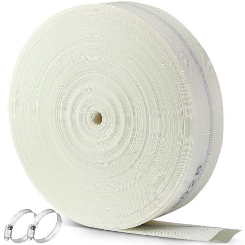 Pushglossy 3 Inch X 196 ft Backwash Discharge Hose Heavy Duty Reinforced PVC Lay Flat Fire Hose for Swimming Pools Outdoor Lawn Garden Irrigation