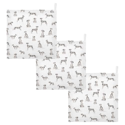 Image of vvfelixl Baby Cotton Washcloths Great Dane Dog Infants Bath Towel for Unisex Face Towels for Newborn, Natural Baby Wipes Delicate Skin, 11.8 X 11.8 inch, one sizex5