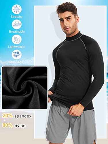 Rash Guard for Men, Men's Rash Guard Long Sleeve Swim Shirts - UPF 50+ UV Sun Protection Quick Dry Rashguard for Water Sports2