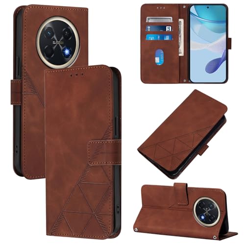 �X�}�z�P�[�X �Ή��@�� for Huawei Pura 90 Pro Max �X�}�z�P�[�X�y�J�[�h�z���_�[�E�E�H���b�g�E�}�O�l�b�g�o�b�N���E�t���b�v�E�X�^���h�@�\�t���zBrown