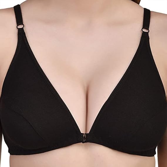 ABSTXUOR F-3 Cotton Front Open Sports Bra for Daily Use | Non-Wired | Full Coverage Regular Wear Comfortable and Convenient with Back Support Suitable (Multicolor)-image-11