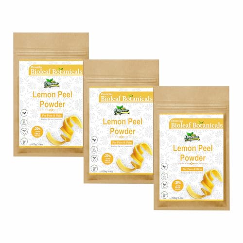 Image of Bioleaf Botanicals Lemon Peel Powder | 100% Pure & Natural | For Glowing Skin, Dandruff Control & Oil Balance | Rich in Vitamin C for Face & Hair Packs | Chemical-Free - 300g