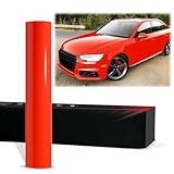 2pcs 4'x8' (10cmx20cm) Sample Racing Red PET Super Gloss High Glossy Vinyl Wrap Auto Car Sticker Decal Film Sheet Bubble Free Air Release Technology