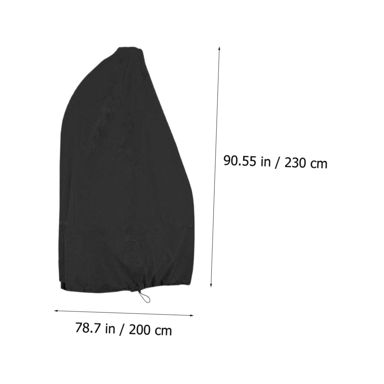 Housse Imperméable pour Fauteuil Suspendu de Jardin Protection Anti-poussière avec Fermeture Éclair Résistante Vent pour Mobilier Extérieur Patio