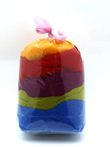 Trolle-und-wolle Filzwolle Bunt - Märchenwolle Im Vlies Blau-Mix 10