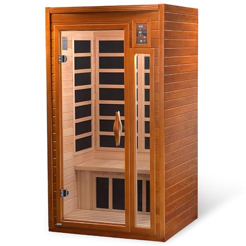 DYNAMIC SAUNAS 2-Person Home Sauna with Infrared Lighting and Integrated Speakers, Barcelona – Personal Indoor Luxury Spa for House and Gym