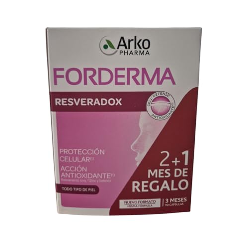 Arkopharma RESVERADOX Extra Forte 90 capsulas [1 mes Free],Protección Celular frente al Daño Oxidativo,Alto contenido en Resveratrol,Potente Antioxidante,Más Cantidad de Resveratrol,75 mg por cápsula