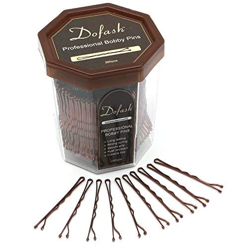 Dofash New Improved 260 PCS 5CM/2in Bobby Pins Work well to Keep Hairstyles in Place Bulk Strong Bobby Pins Brown for Hair Salon (Brown)…