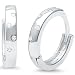 Produktbild 12mm Mädchen Damen Creolen 925 Sterling Silber mit Zirkonia Ohrringe K400